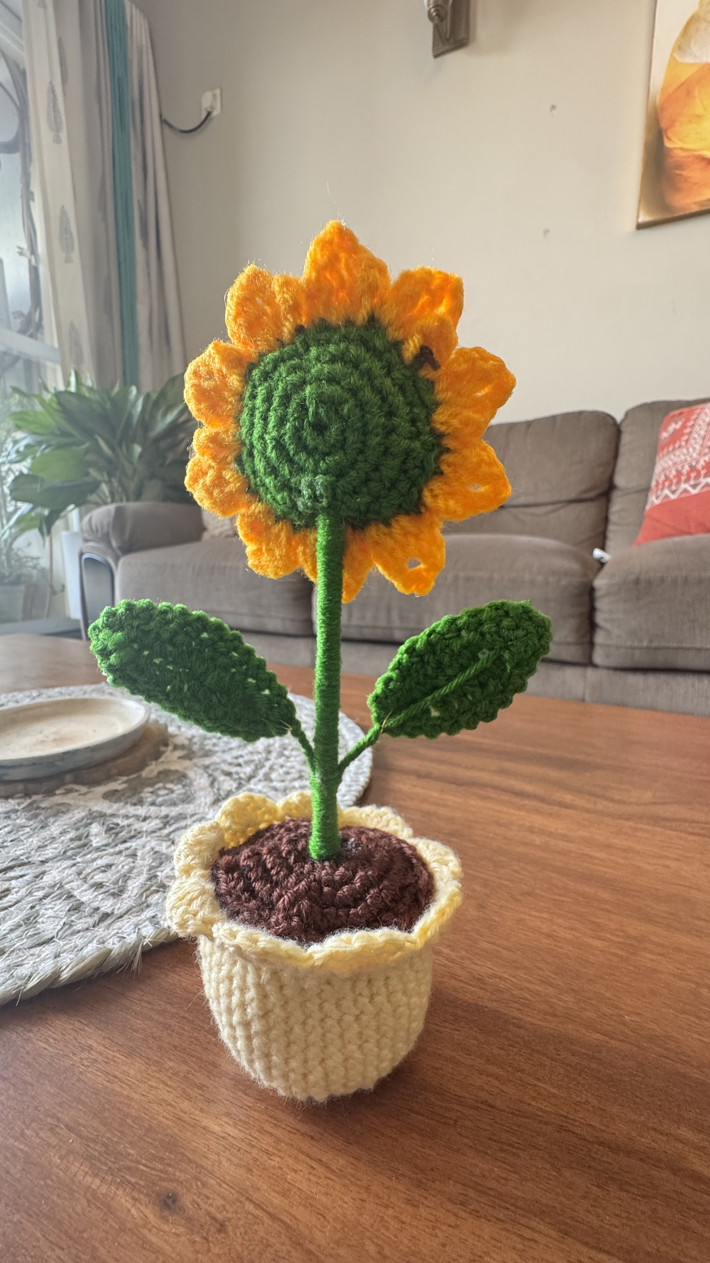 Crochet Sunflower with Pot